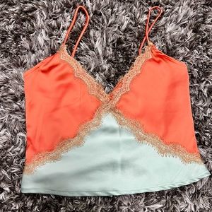 VRG GRL spaghetti strap crop top
